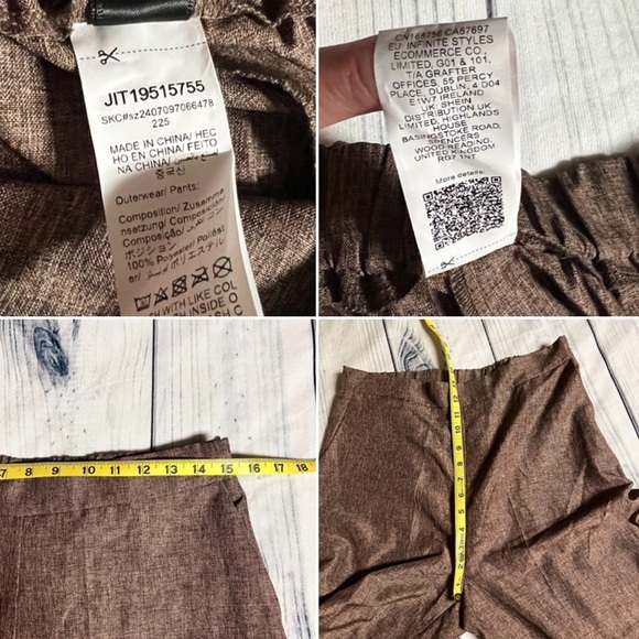 NWT Emery Rose Two Piece/ Brown Vest and Pants Set Size L - Picture 14 of 16